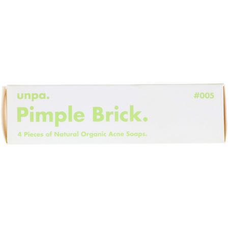 Unpa, Pimple Brick, Natural Organic Acne Soaps, 4 Pieces:صاب,ن ال,جه, صاب,ن البار