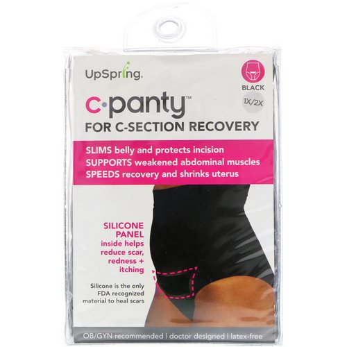 UpSpring, C-Panty, For C-Section Recovery, Black, Size 1X/2X فوائد