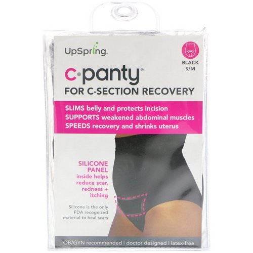 UpSpring, C-Panty, For C-Section Recovery, Black, Size S/M فوائد