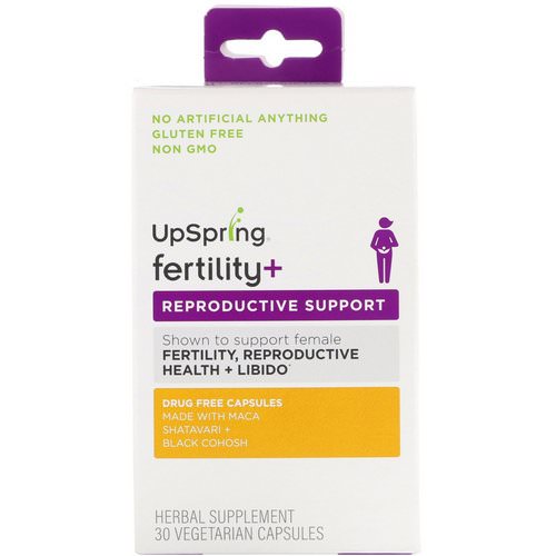 UpSpring, Fertility+, Reproductive Support, 30 Vegetarian Capsules فوائد