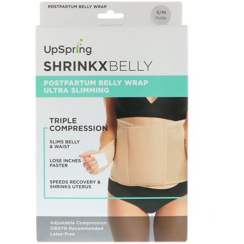 UpSpring, Shrinkx Belly, Postpartum Belly Wrap, Nude, Size S/M فوائد