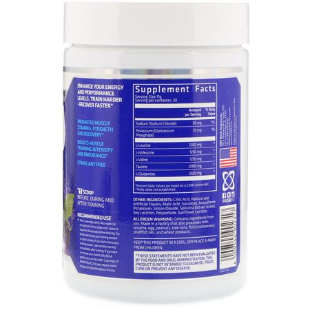USN, BCAA Aminos Plus, Blue Raspberry, 11.6 oz (330 g):BCAA,الأحماض الأمينية