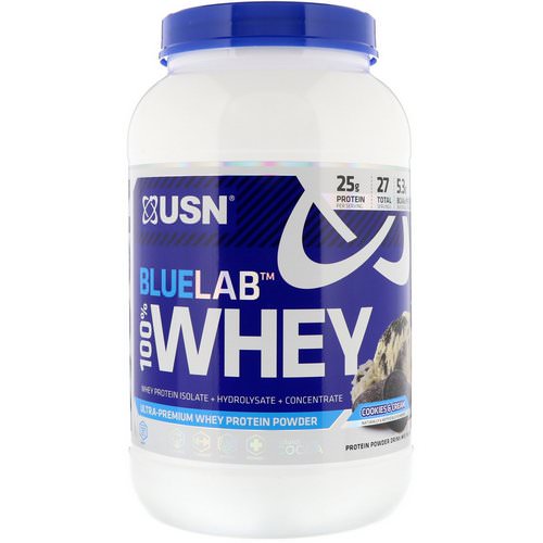 USN, Blue Lab 100% Whey, Cookies & Cream, 2 lb (907.2 g) فوائد