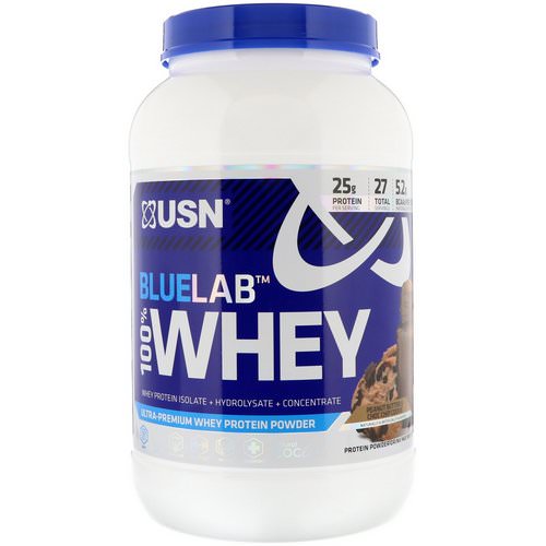 USN, BlueLab, 100% Whey, Peanut Butter & Choc Chip Cookie, 2 lbs (907.2 g) فوائد