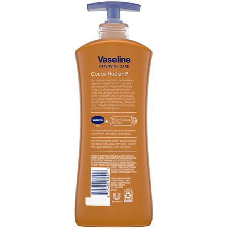 Vaseline, Intensive Care, Cocoa Radiant Body Lotion, 20.3 fl oz (600 ml):ل,شن زبدة الكاكا,
