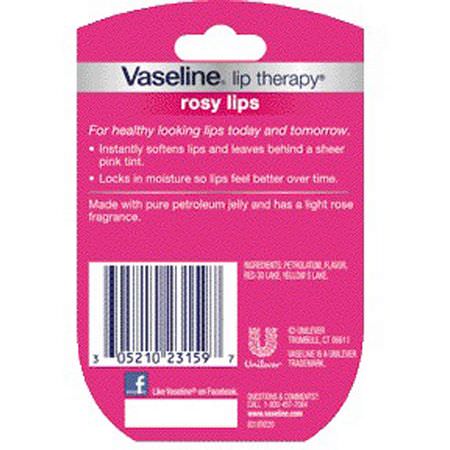 Vaseline, Lip Therapy, Rosy Lip Balm, 0.25 oz (7 g):مل,ن, مرطب للشفاه