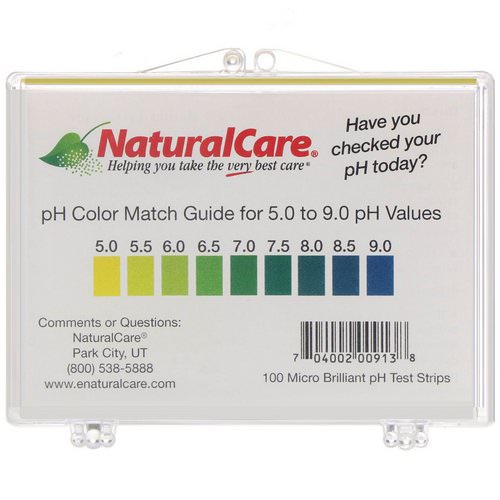 NaturalCare, pH Test Strips, 100 Strips فوائد