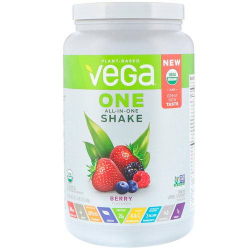 Vega, One, All-In-One Shake, Berry, 1.51 lbs (688 g) فوائد