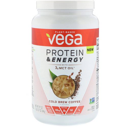 Vega, Protein & Energy, Cold Brew Coffee, 1.85 lbs (841 g) فوائد