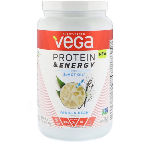 Vega, Protein & Energy, Vanilla Bean, 1.87 lbs (850 g) فوائد