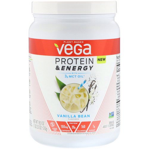 Vega, Protein & Energy, Vanilla Bean, 1.1 lbs (510 g) فوائد