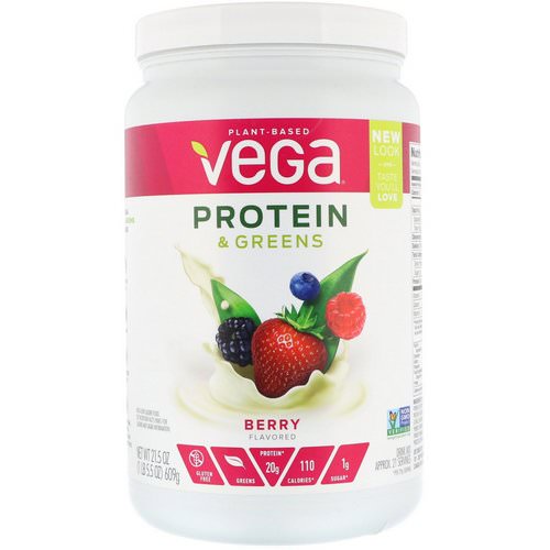 Vega, Protein & Greens, Berry Flavored, 1.34 lbs (609 g) فوائد