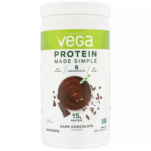 Vega, Protein Made Simple, Dark Chocolate, 9.6 oz (271 g) فوائد