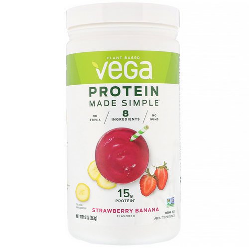 Vega, Protein Made Simple, Strawberry Banana, 9.3 oz (263 g) فوائد