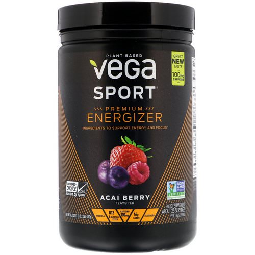 Vega, Sport, Energizer, Acai Berry, 16.2 oz (460 g) فوائد