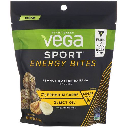 Vega, Sport Energy Bites, Peanut Butter Banana, 5.6 oz (160 g) فوائد