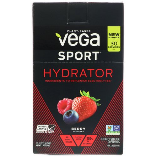 Vega, Hydrator, Berry, 30 Packs, 0.1 oz (2.8 g) Each فوائد