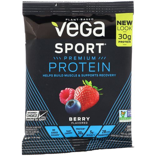 Vega, Sport Premium Protein, Berry, 1.5 oz (42 g) فوائد