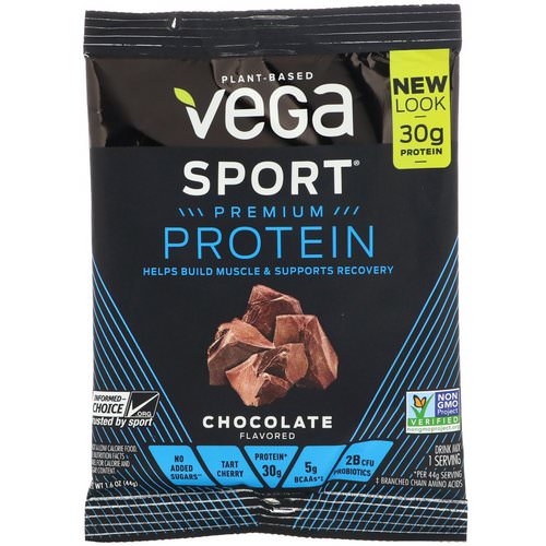 Vega, Sport Premium Protein, Chocolate, 1.6 oz (44 g) فوائد