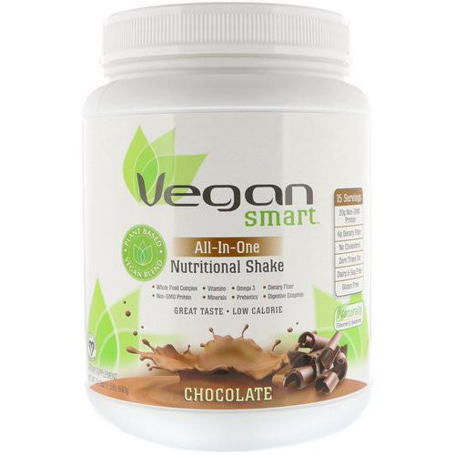 VeganSmart, All-In-One Nutritional Shake, Chocolate, 1.51 lbs (690 g) فوائد