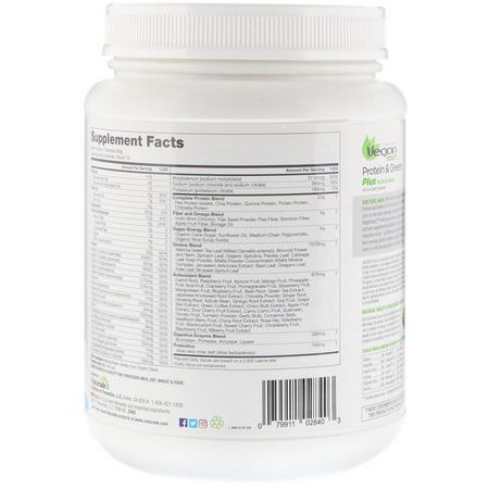 VeganSmart, Protein & Greens, All-In-One Powder, Vanilla Creme, 1.42 lbs (645 g):البر,تين النباتي, المصنع