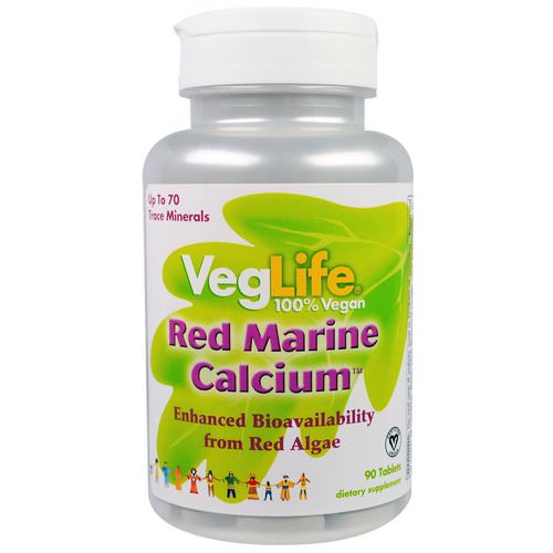 VegLife, Red Marine Calcium, 90 Tablets فوائد
