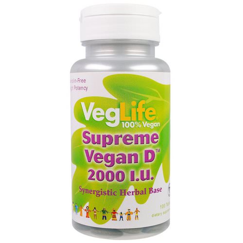 VegLife, Supreme Vegan D, 2000 I.U, 100 Tablets فوائد