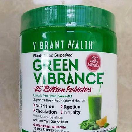 Vibrant Health Greens Blends Probiotic Formulas - البر,بي,تيك, الهضم, الخضر, الخضر,ات الفائقة
