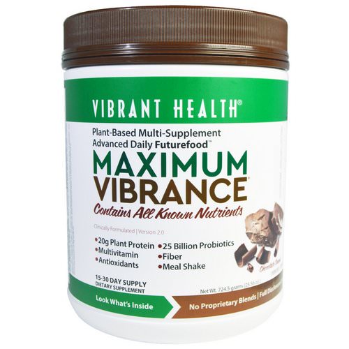 Vibrant Health, Maximum Vibrance, Version 2.0, Chocolate Chunk, 1.6 lbs (724.5 g) فوائد