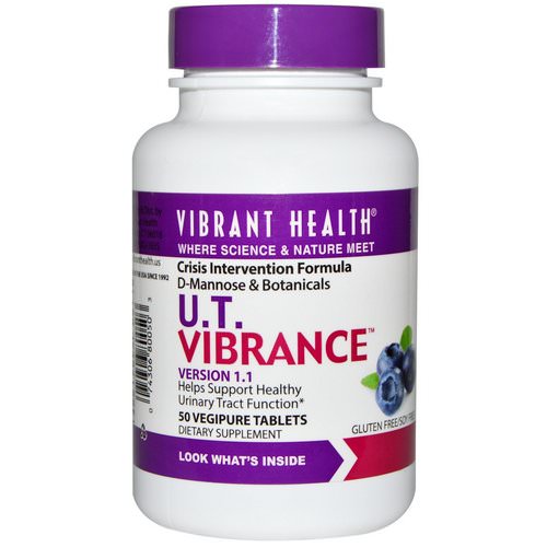Vibrant Health, U.T. Vibrance, Version 1.1, 50 Vegipure Tablets فوائد