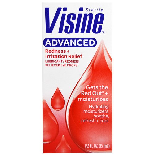 Visine, Advanced, Redness + Irritation Relief, 1/2 fl oz (15 ml) فوائد