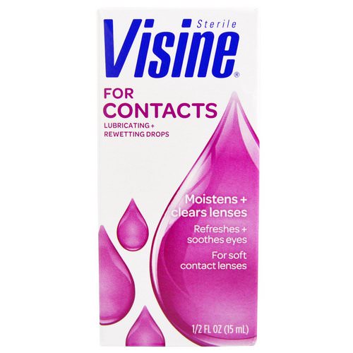 Visine, For Contacts, Lubricating + Rewetting Drops, 1/2 fl oz (15 ml) فوائد