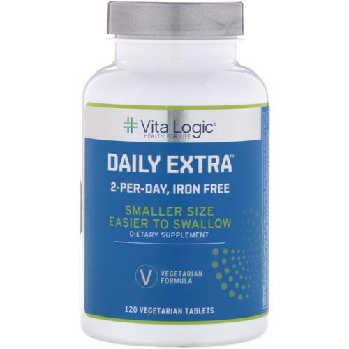 Vita Logic, Daily Extra 2-Per-Day, Iron Free, 120 Vegetarian Tablets فوائد
