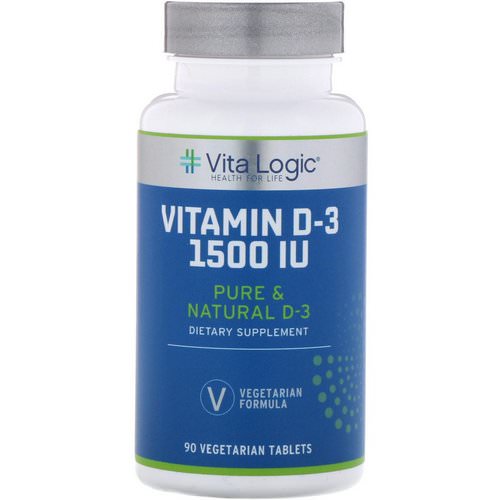 Vita Logic, Vitamin D-3, 1,500 IU, 90 Vegetarian Tablets فوائد