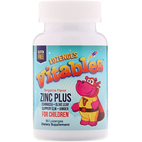 Vitables, Zinc Plus for Children, Tangerine, 90 Lozenges فوائد