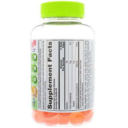VitaFusion, Extra Strength D3, Bone & Immune Support, Natural Strawberry Flavor, 3000 IU, 120 Gummies:D3 Cholecalciferol,فيتامين D