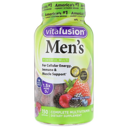 VitaFusion, Men's Complete Multivitamin, Natural Berry Flavors, 150 Gummies فوائد