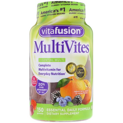 VitaFusion, MultiVites, Essential Multi, Natural Berry, Peach & Orange Flavor, 150 Gummies فوائد