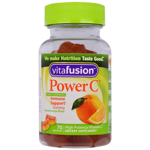 VitaFusion, Power C, High Potency Vitamin C, Natural Orange Flavor, 70 Gummies فوائد