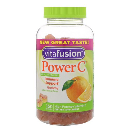 VitaFusion, Power C, Immune Support, Natural Orange Flavor, 150 Gummies فوائد