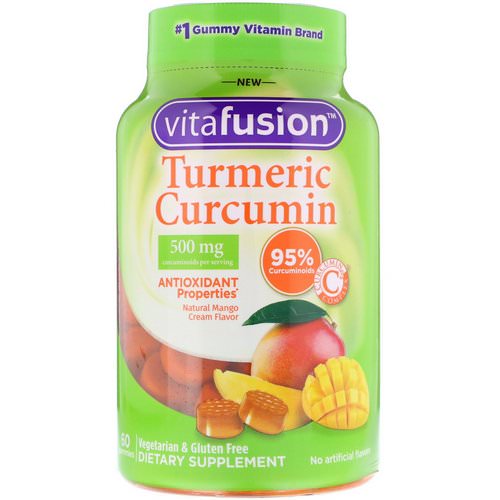 VitaFusion, Turmeric Curcumin, Natural Mango Cream Flavor, 500 mg, 60 Gummies فوائد