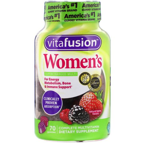 VitaFusion, Women's Complete Multivitamin, Natural Berry Flavors, 70 Gummies فوائد