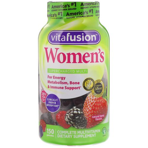 VitaFusion, Women's Gummy Vitamins, Natural Berry Flavors, 150 Gummies فوائد