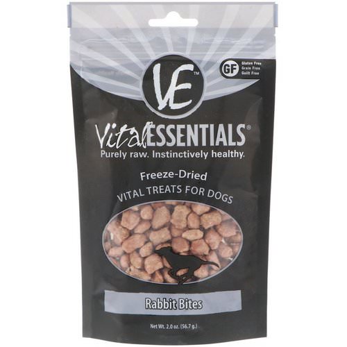 Vital Essentials, Freeze-Dried Vital Treats For Dogs, Rabbit Bites, 2.0 oz (56.7 g) فوائد
