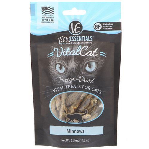 Vital Essentials, Vital Cat, Freeze-Dried Treats For Cats, Minnows, 0.5 oz (14.2 g) فوائد