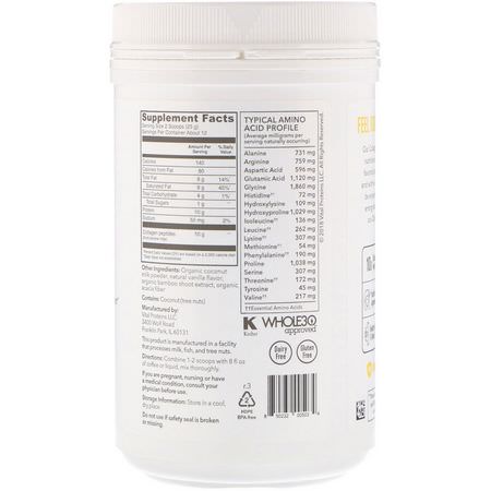 Vital Proteins, Collagen Creamer, Vanilla, 10.6 oz (305 g):مكملات الك,لاجين, المفصل