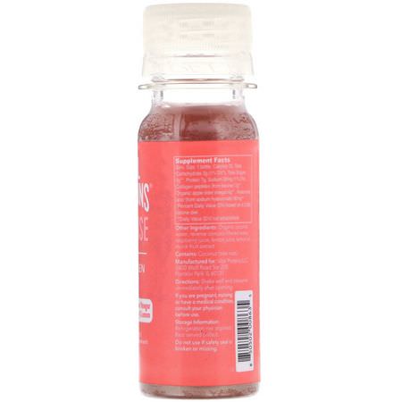 Vital Proteins, Collagen Shot, Cleanse, Apple Cider Vinegar, Raspberry & Lemon, 2 fl oz (59 ml):مكملات الك,لاجين, المفصل