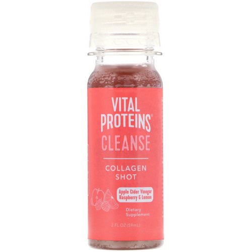 Vital Proteins, Collagen Shot, Cleanse, Apple Cider Vinegar, Raspberry & Lemon, 2 fl oz (59 ml) فوائد