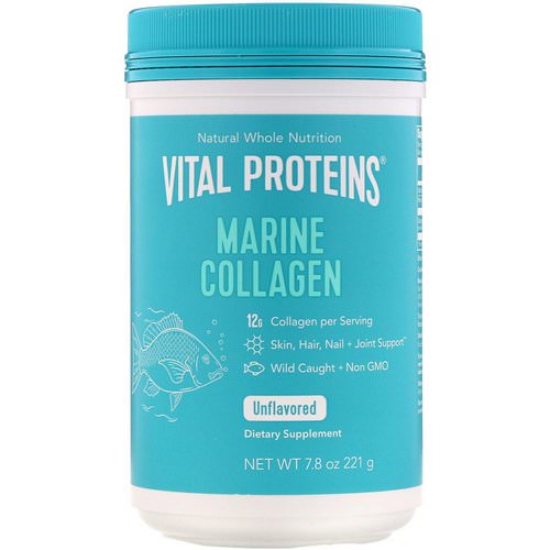 Vital Proteins, Marine Collagen, Wild Caught, Unflavored, 7.8 oz (221 g) فوائد