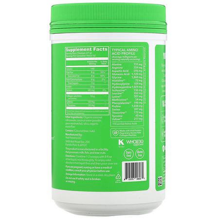 Vital Proteins, Matcha Collagen Latte, Unflavored, 11.6 oz (329 g):مكملات الك,لاجين, المفصل